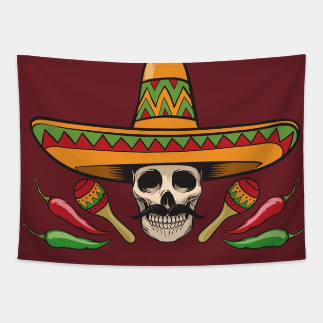 Mexican shirt | mexico sombrero mariachi shirt Tapestry by OutfittersAve