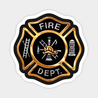 Fire Department Gold Badge Magnet