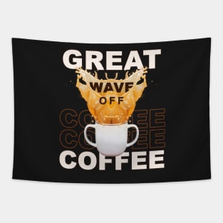 Great Wave Off Coffee Tapestry