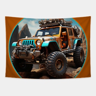 Punked Jeep Tapestry