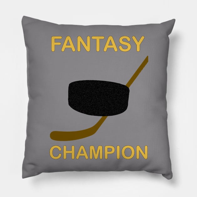 Fantasy Hockey Champion Pillow by jglass86