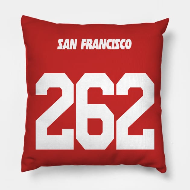 Mr. Irrelevant #262 Purdy Jersey (Front/Back Print) Pillow by darklordpug