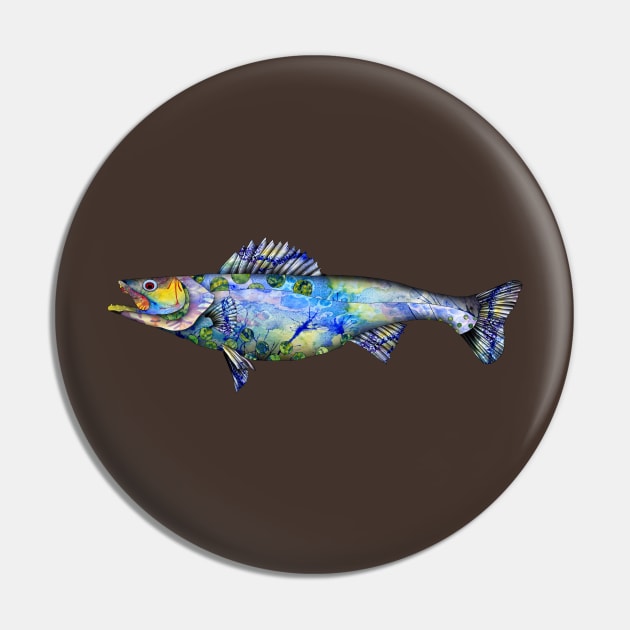 Wild Walleye Pin by Zodiart