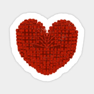 Lego Heart Magnet