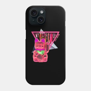 Maneki Neko Synthwave Vaporwave Aesthetic Phone Case