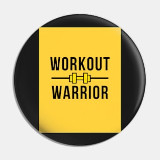 Yellow Workout Warrior Pin