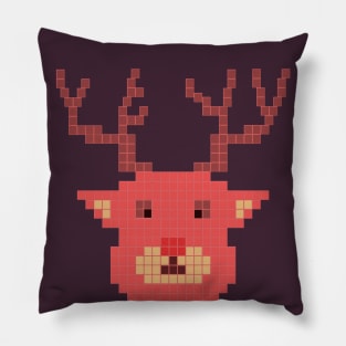 Deer from squares. Pixel. Pillow