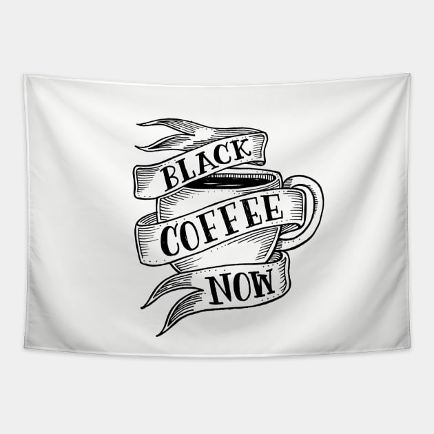 black coffee now Tapestry by MatthewTaylorWilson