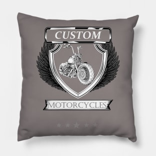 Custom Motorcycles, Customised Motorbike Enthusiast Pillow