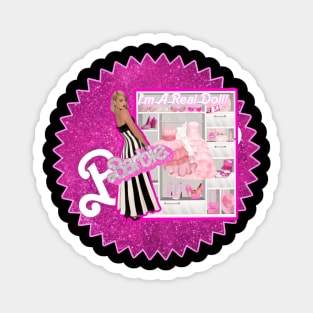 Y2k aesthetics pink fashions doll closet Magnet