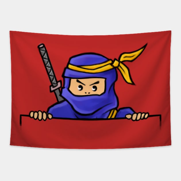 Peeping Ninja Tapestry by AndreKoeks