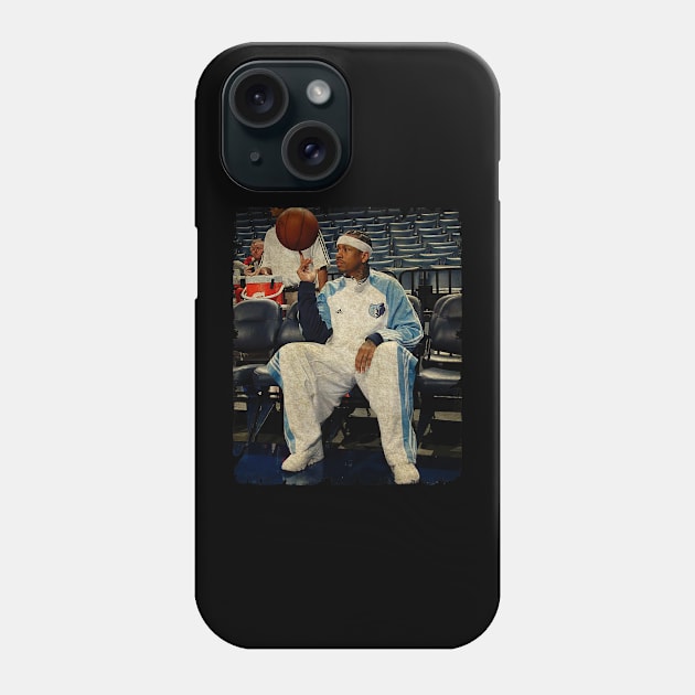 Allen Iverson with The Memphis Grizzlies Phone Case by MJ23STORE