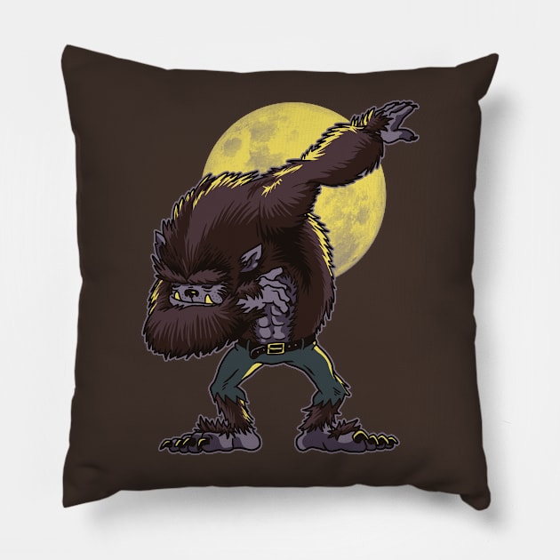 Dabbing Werewolf Pillow by vo_maria