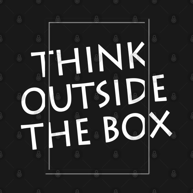 Think Outside The Box Writing Lettering Design by az_Designs