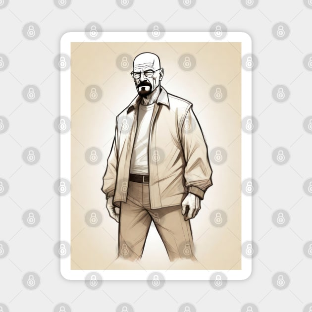 Walter White - I am the one who knocks Magnet by Buff Geeks Art