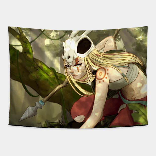 Wild Girl Tapestry by San Art