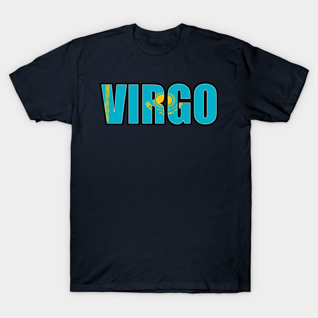 Discover Virgo Kazakhstani Horoscope Heritage DNA Flag - Virgo Kazakhstani - T-Shirt