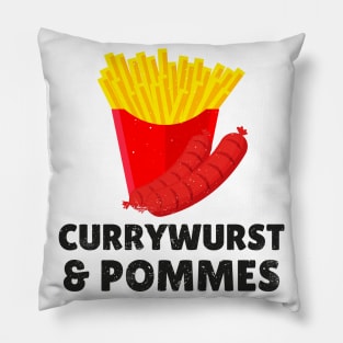 Currywurst & Pommes Bratwurst Fastfood Pillow