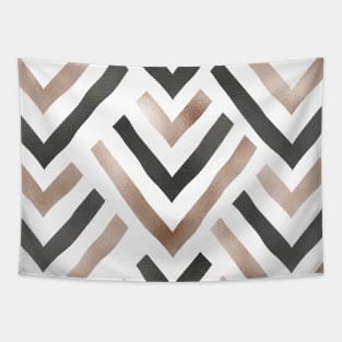 Rose gold chevrons III Tapestry