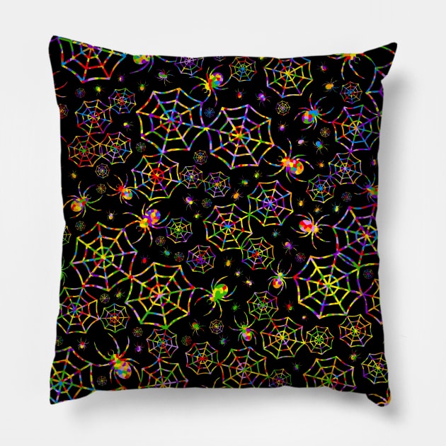 RAINBOW Spiders Pillow by SartorisArt1