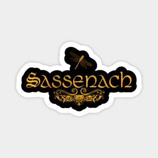 Golden Sassenach Dragonfly Magnet
