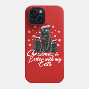 Fluffy Cats - Christmas is better with my Cats Phone Case