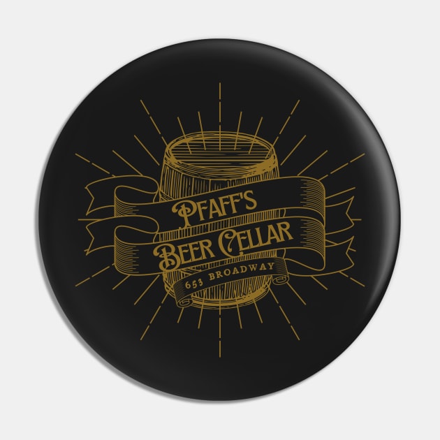 Pfaffs Beer Cellar Gold Print - Dickinson Series-Inspired Pin by aplinsky