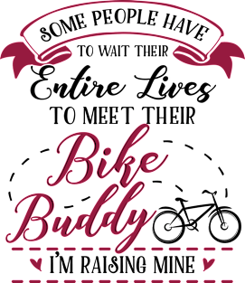Bike Mom and Baby Matching T-shirts Gift Magnet