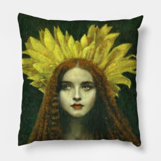 Sunflower Girl Pillow