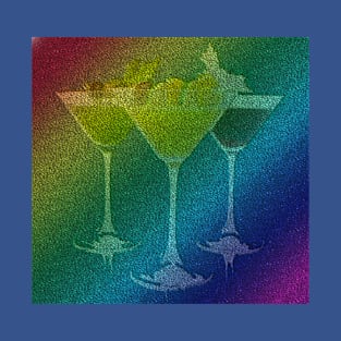 canvas art cocktail glasses T-Shirt