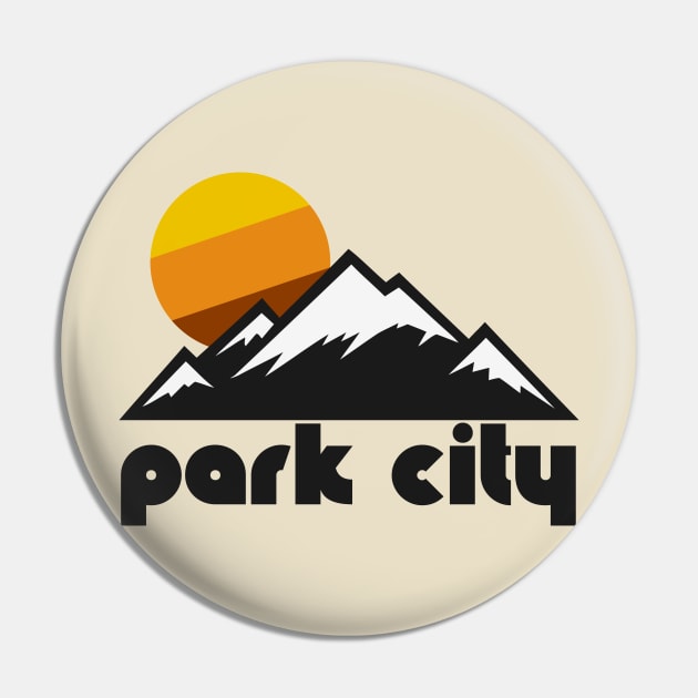 Retro Park City ))(( Tourist Souvenir Travel Design Pin by darklordpug