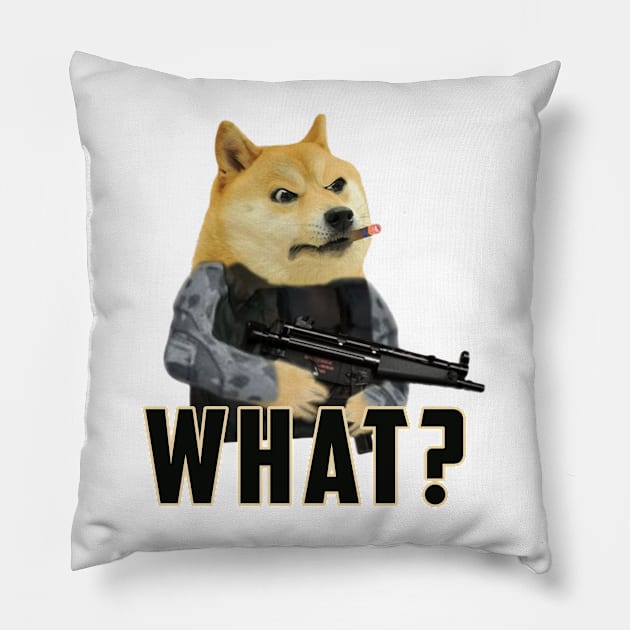 what dog Meme: Funny newest sarcastic dog meme for dogs lover Pillow by Ksarter