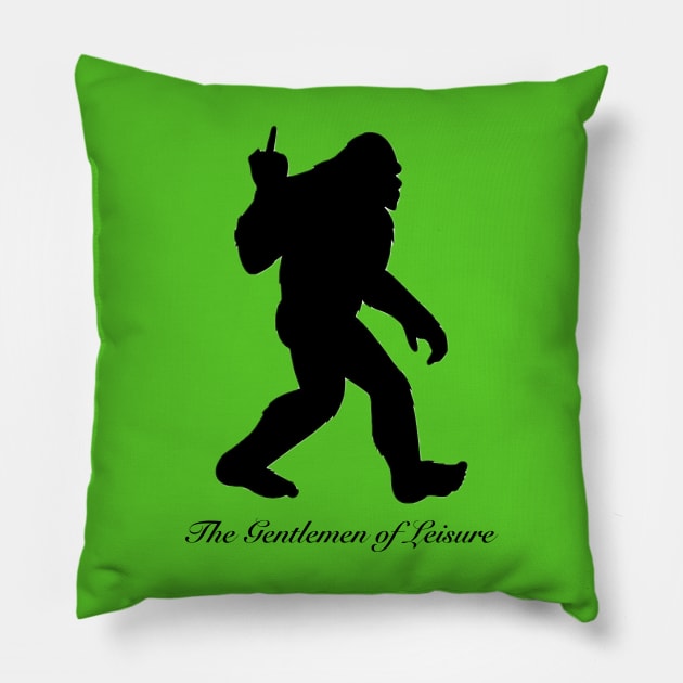 The Gentlemen of Leisure. Sasquatch Middle Finger #1 Pillow by The Gentlemen Of Leisure