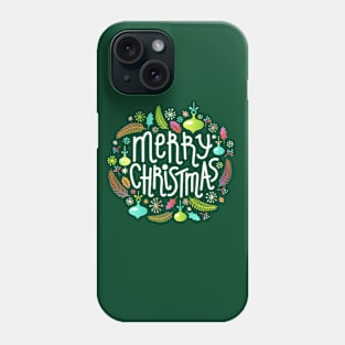 Merry Christmas Lettering #2 Phone Case