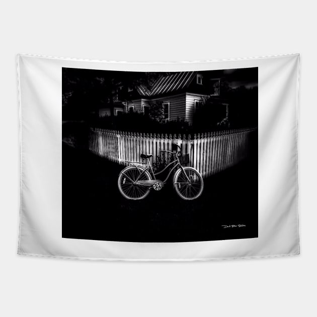 Grandmothers House - Black And White Tapestry by davidbstudios