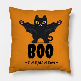 Boo, I mean Meow! Adorable Halloween CatBat Pillow