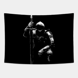 8bit templar knight art Tapestry