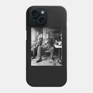 Giant Man Drinking a Beer, 1910. Vintage Photo Phone Case