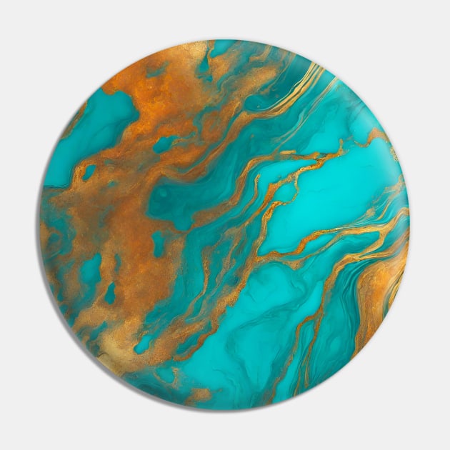 Preppy Boho Chic Bohemian Orange Turquoise Marble Swirls Pin by Tina