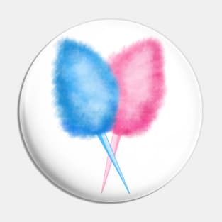 Blue and Pink Cotton Candy Fairy Floss Pin