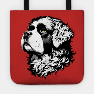 Stunning and Cool Bolognese Monochrome and Gold Portrait for Father's Day Tote