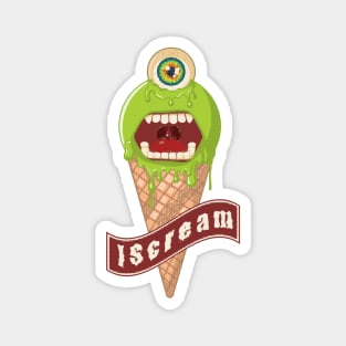 Screaming green ice cream Magnet