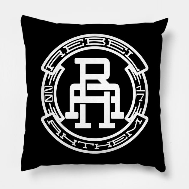 Rebel Anthem Interlocking Logo Pillow by RebelAnthem