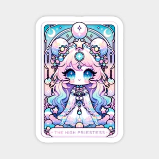High Priestess Tarot Card Kawaii Cute Pastel Goth Anime Magnet