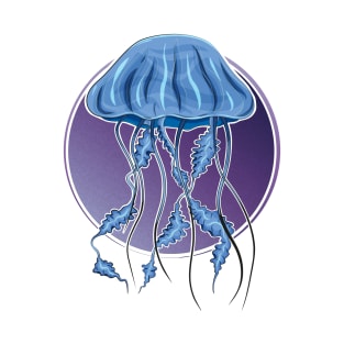 Jellyfish in purple T-Shirt