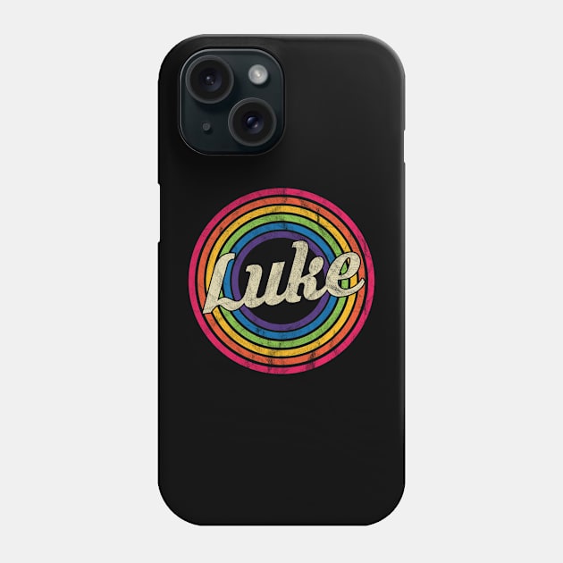 Luke - Retro Rainbow Faded-Style Phone Case by MaydenArt