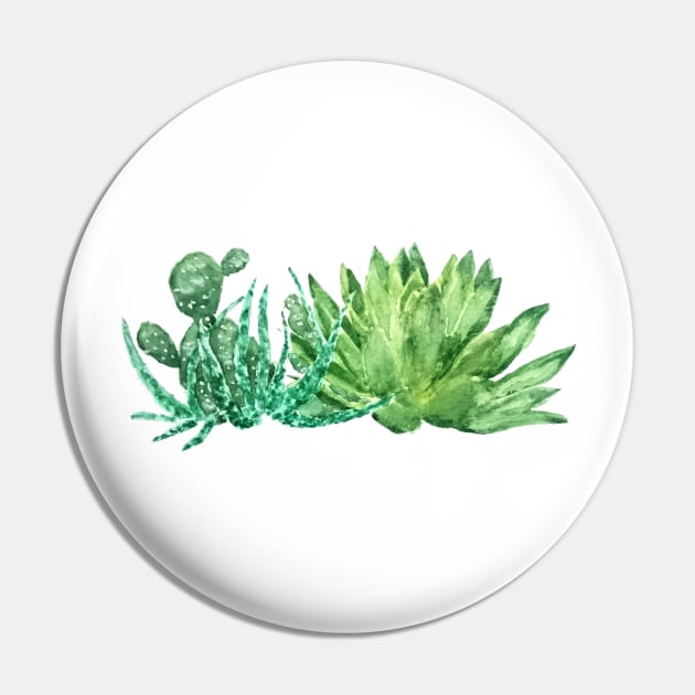 green succulent arrangement watercolor Pin by colorandcolor