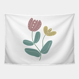 Naive cute flower branch Tapestry