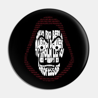 La Casa De Papel Dali Mask With Bella Ciao Lyrics Pin