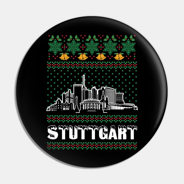 Stuttgart Germany Ugly Christmas Pin by travel2xplanet